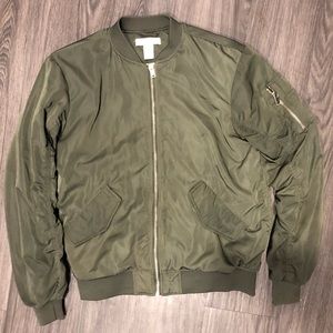 50% off through Friday! H&M olive bomber jacket